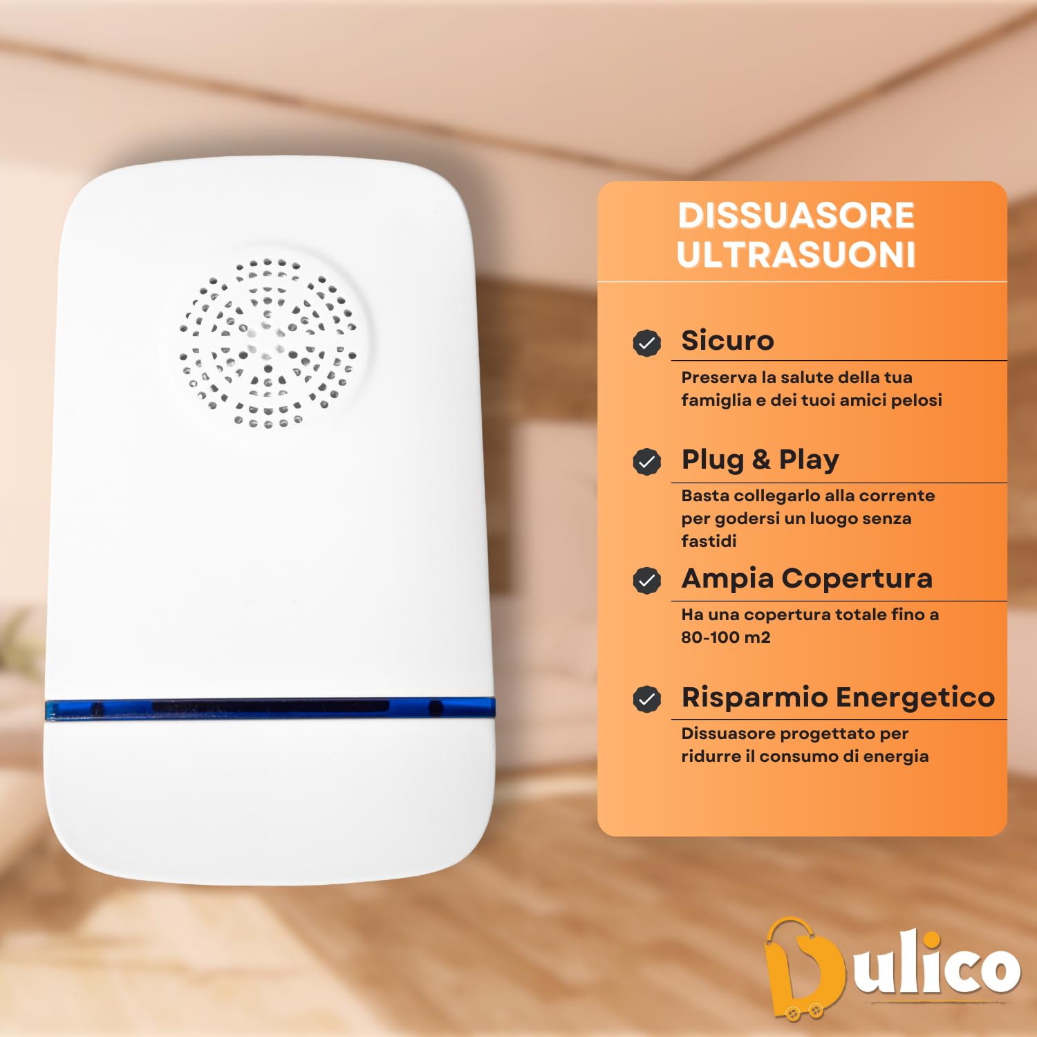 Ultrasuoni per topi Pack da 4 Dispositivo antizanzare ultrasuoni da Interno ed Esterno, ecopest Repellente per Topi, formiche, blatte, Ragni, cimici + Kit di cerotti per puntura di zanzare inclusa.