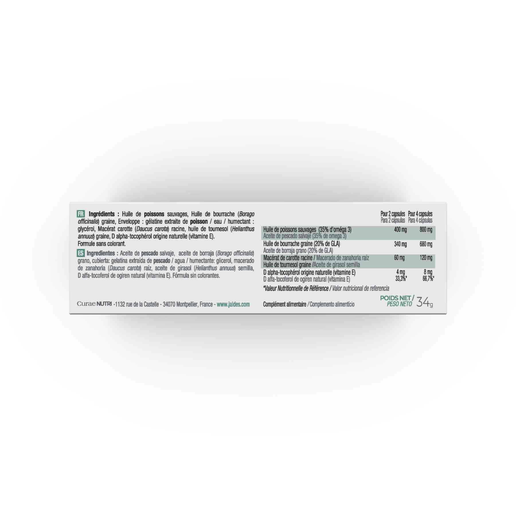 ELTEANS CÁPSULAS Lote de 2X60 Cápsulas | Confort para Pieles Secas a Muy Secas | Proporciona una Combinación Equilibrada de Ácidos Grasos Esenciales Omega-3, 6 y 9 | LABORATOIRE JALDES