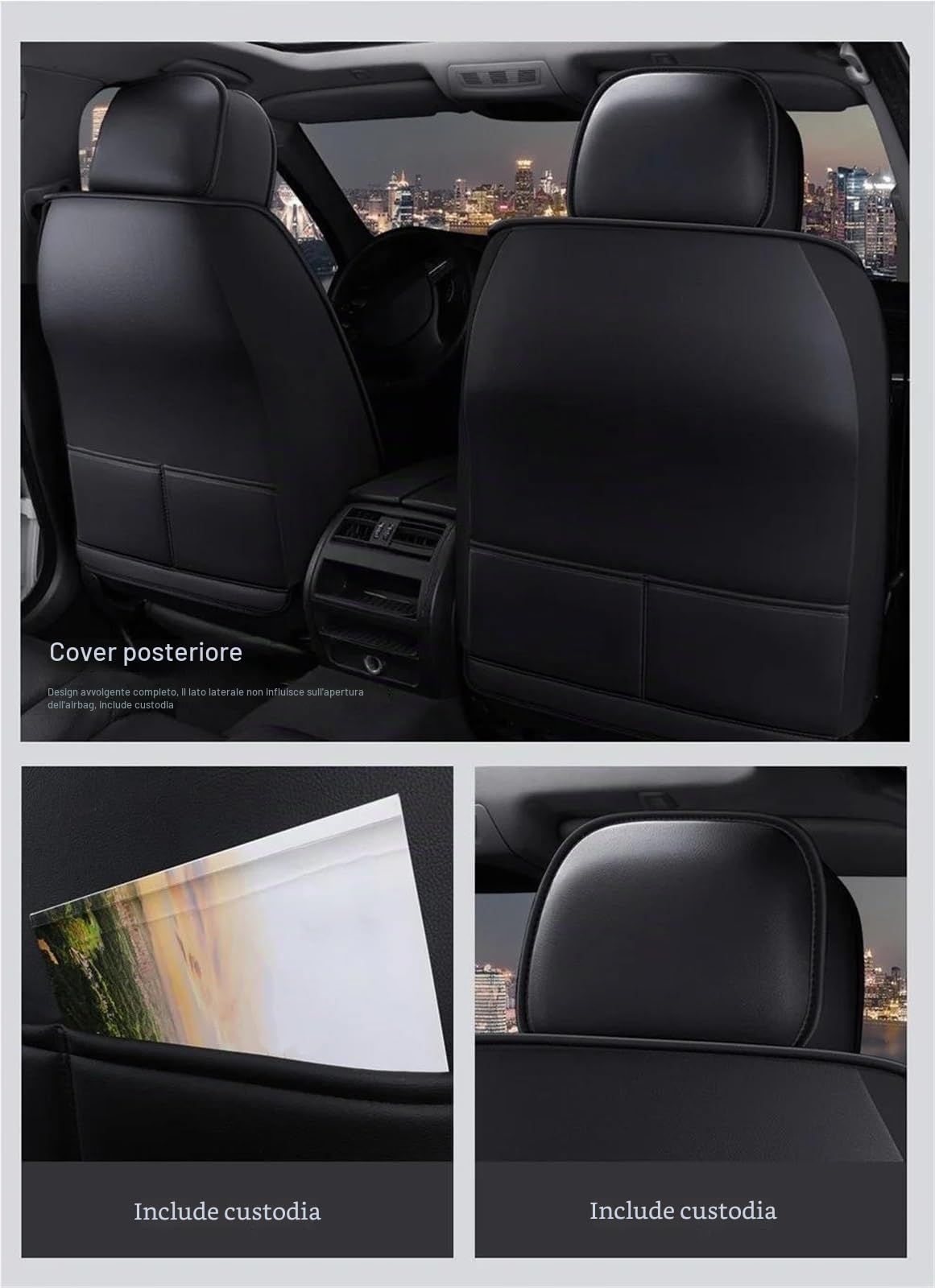 Coprisedile Auto Per Mercedes Per Benz Tutti I Modelli Di Auto GLA CLA CLS GLC GLE GLK GLS CLK SLC SL ML GL Coprisedile Universale Copertura Sedile(Beige 5)
