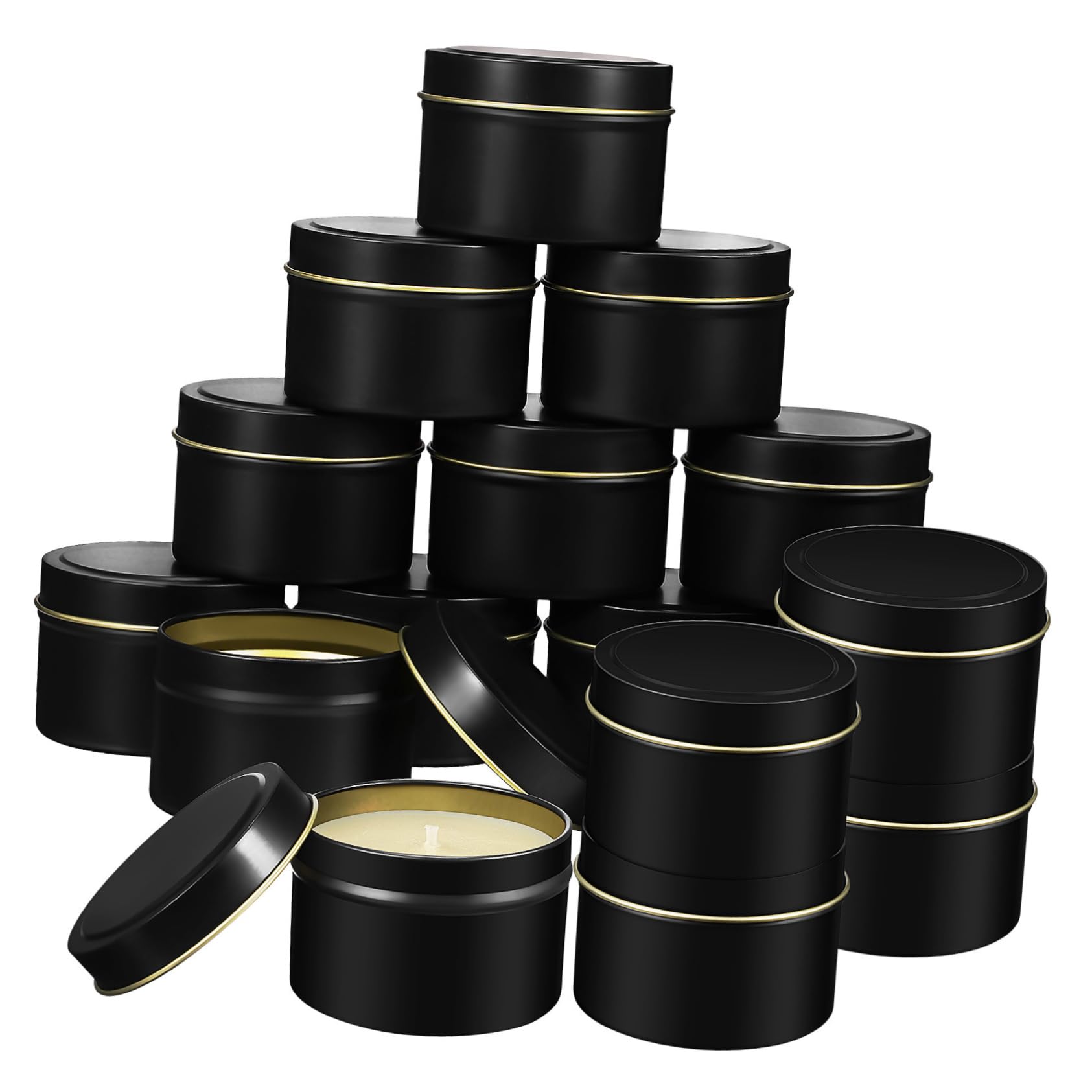 ABOOFAN Scented Candle Containers Pcs Empty Round Tinplate Candle Jars Lids