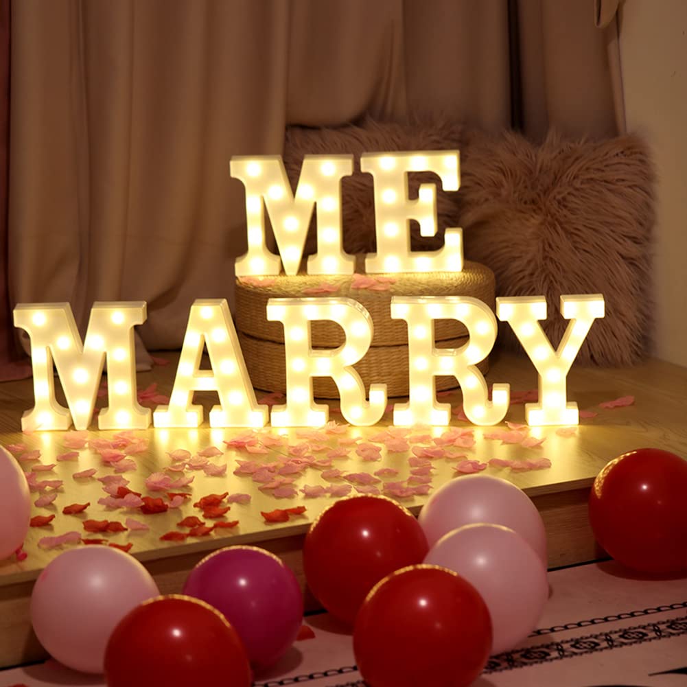 Marry Me Sign, Big Marry Me Light up Letters, Romantic Marry Me LED Sign, Marry Me LED Lights, Will You Marry Me LEDLights, LED Marquee Letters with Lights for Proposal Wedding Party Decor