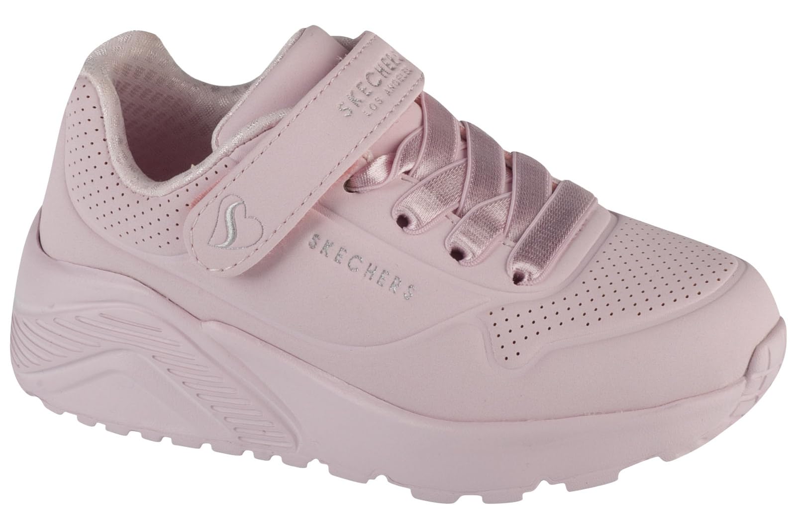 Skechers Girl's Uno Lite Sneakers, Light Pink Synthetic/Trim, 11.5 UK Child