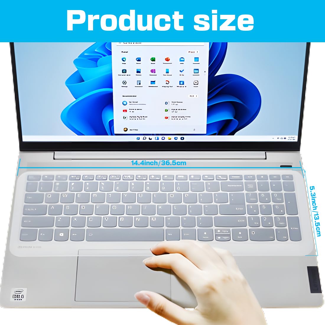 JEYORZY 3 Pezzi 365 * 135mm Copritastiera Pc Pellicola Protettiva Compatible, Pellicola Protettiva Universale, Copri Tastiera Pc Lavabile E Riutilizzabile, per MacBook