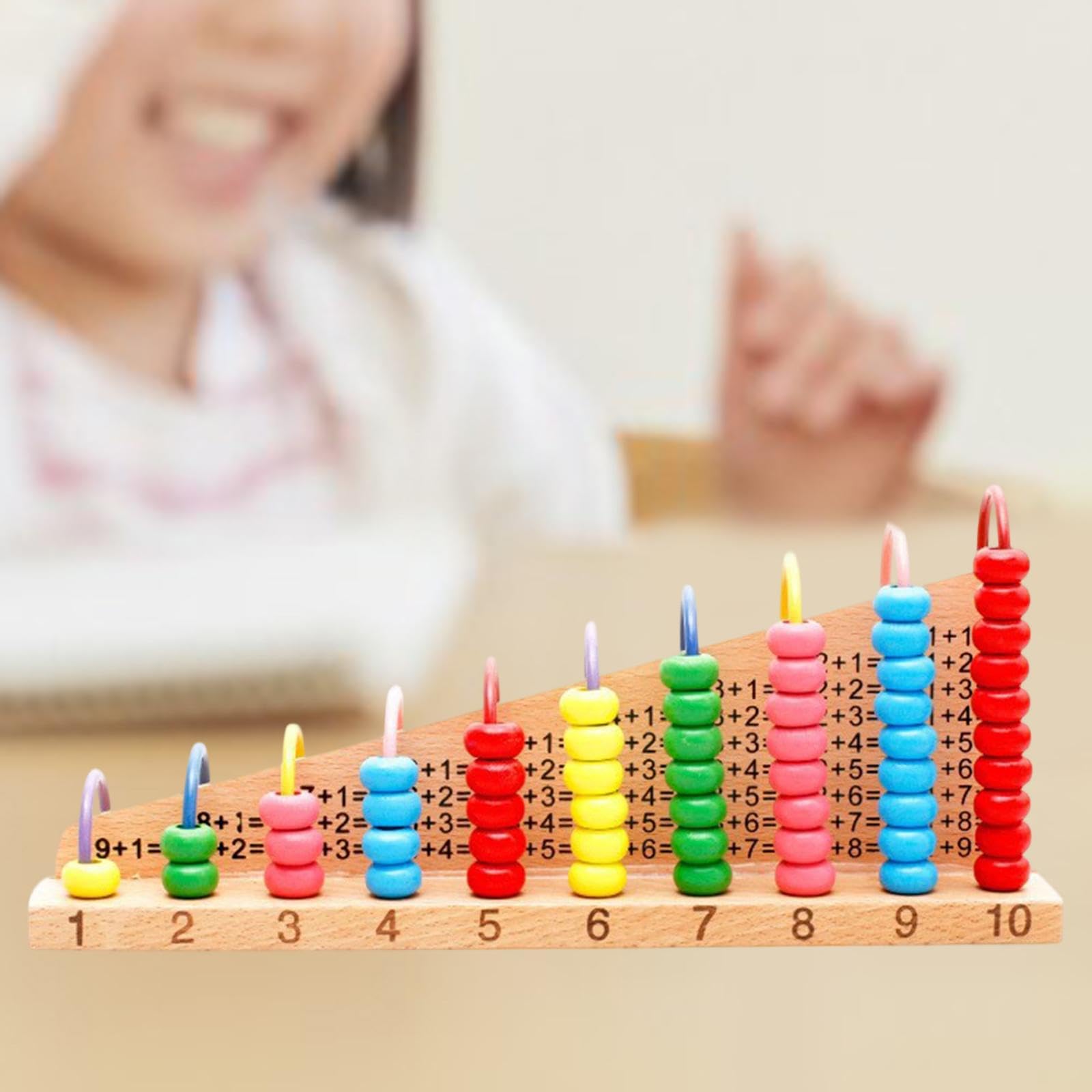 Oshhni Boulier en Bois pour l'éveil mathématique - Jouet Classique d'addition et de soustraction - Jeu de calcul pour Enfants d'âge préscolaire