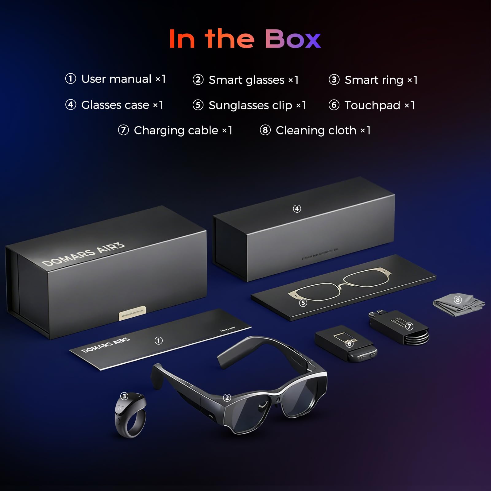 Okulary AR 1080P 120Hz, 62 PPD Micro OLED, Wirtualny Ekran 150 cali, Android 14, 3DoF, Kamera 16MP 120°, do Filmów Gier Pracy, iPhone 17,16,15/Android iOS/MacPC/Steam Deck/PS