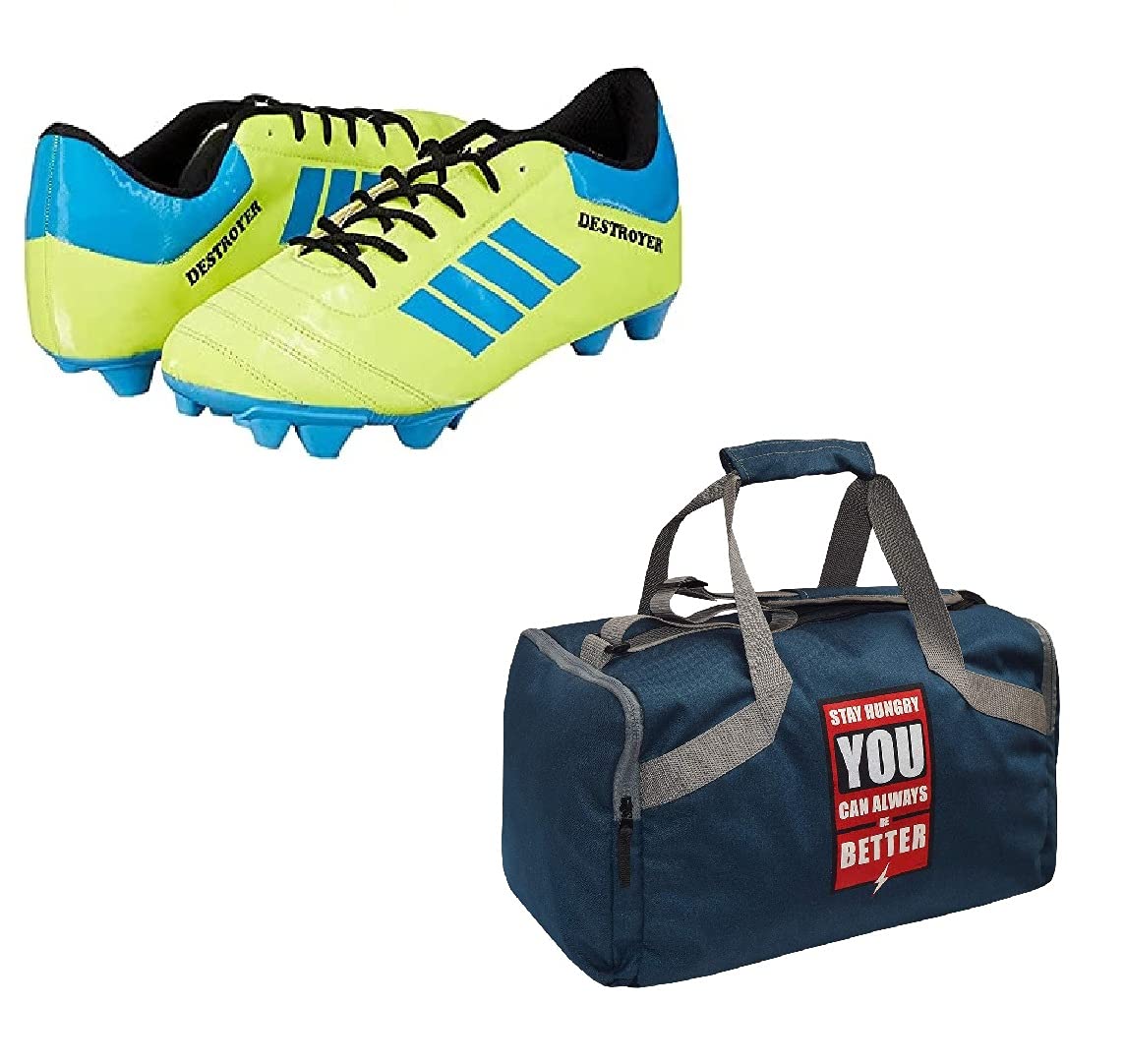 Sports Bag Bouclier Follow Me Senior Grey With Gowin Football Shoe Destroyer Cyan Size-7-image-31