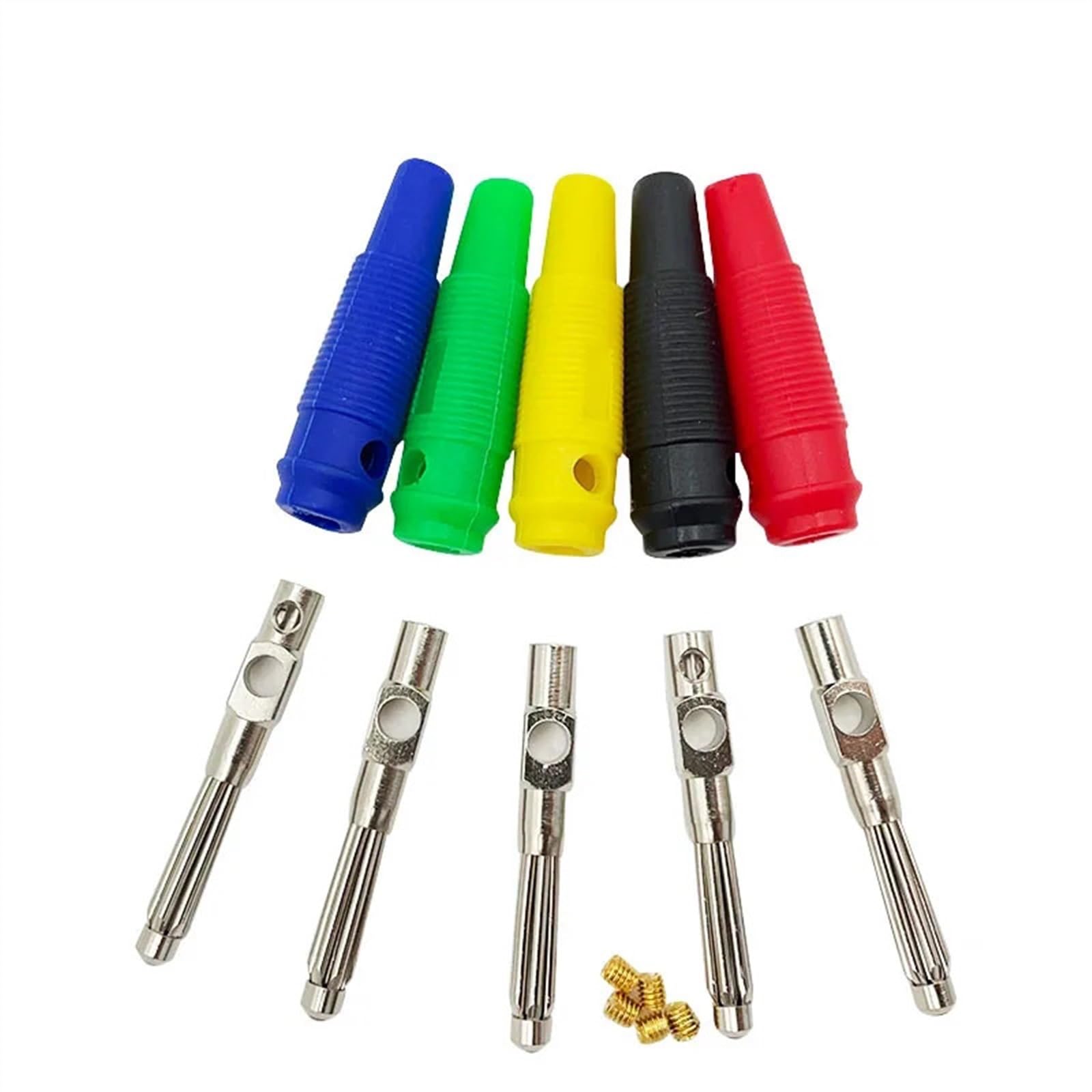 20 sztuk/partia 4 mm wtyk bananowy złącza głośnik wzmacniacz Binding Post Banana Jack wtyk do zacisków kablowych (czerwone, 20 szt.)