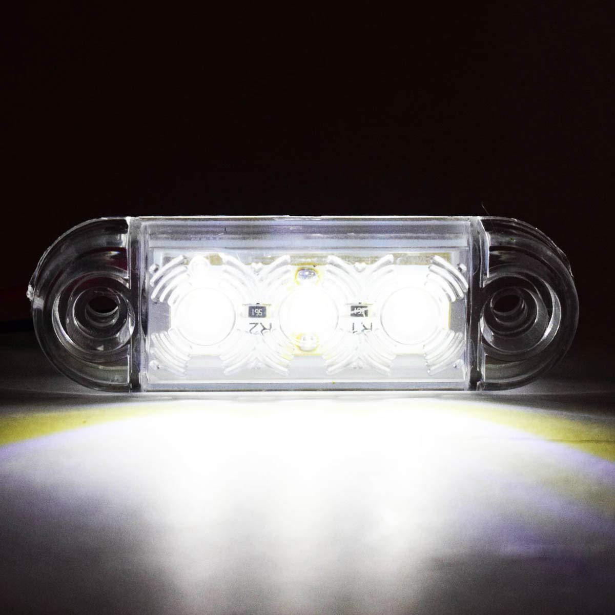 10 Feux De Position LED 12-24V - Pour Camion, Remorque, Bus - 3 SMD - Marque E - Caoutchouc