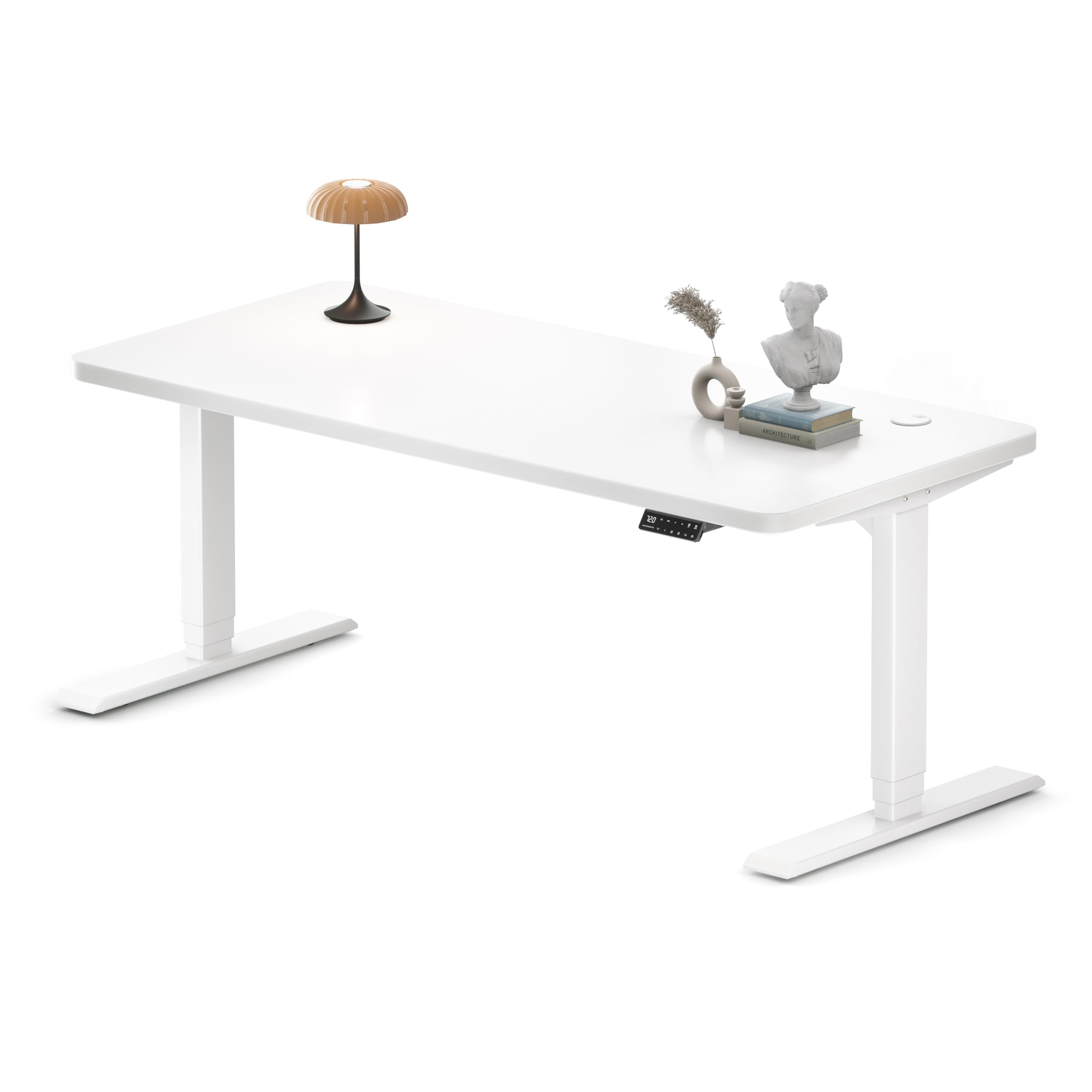 MAIDeSITe Höhenverstellbarer Schreibtisch 160x80cm - Elektrisch Schreibpult Höhenverstellbar 3-stufige mit 2 Energieeffizient‌ Motoren -Stabil & Flüsterleiser Arbeitsplätze Traglast 160kg -S2 Pro Plus