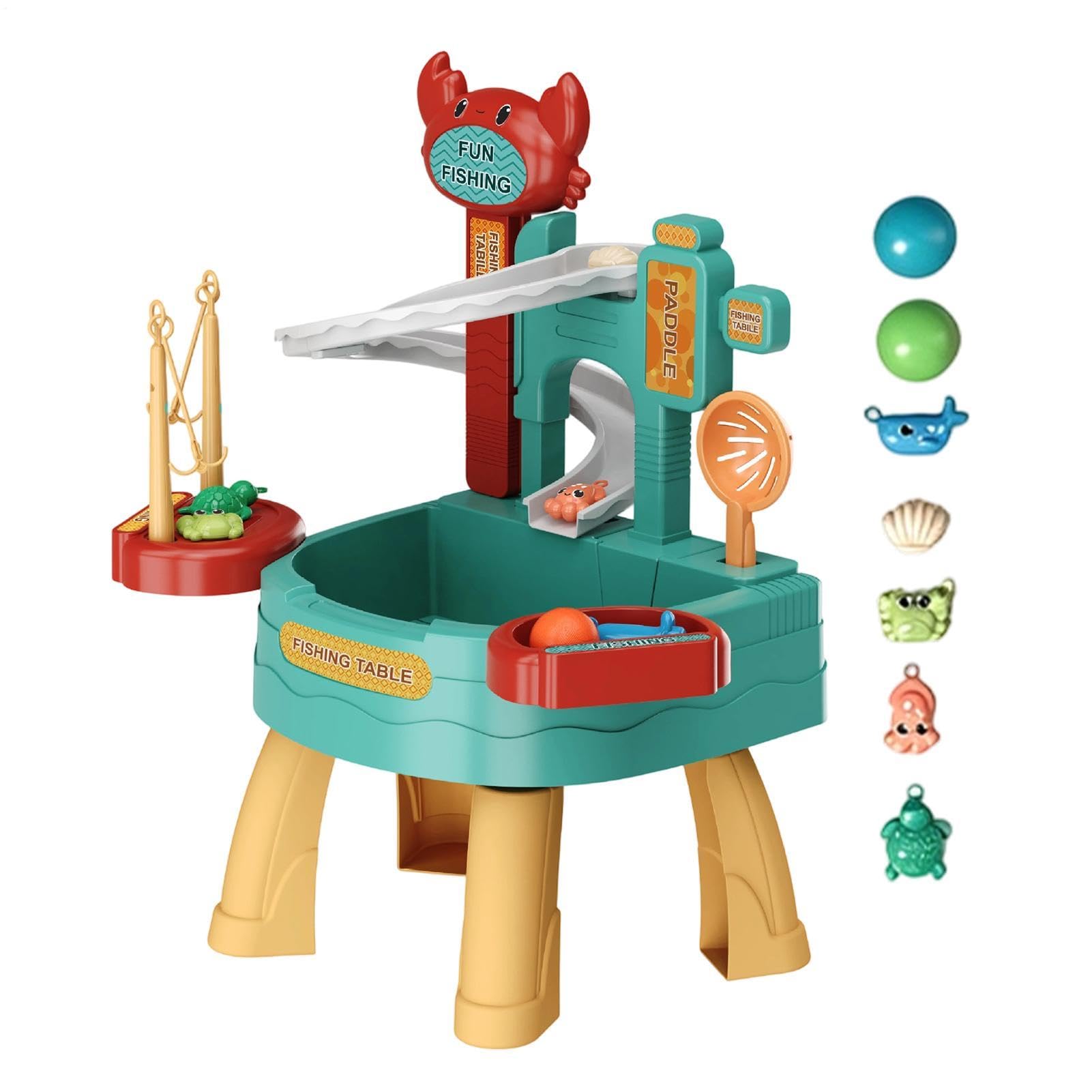 Mesa De Agua Para Niños Juguete Al Aire Libre Para Verano | Juego Pesca Infantil Para Niños Niñas Preescolares Patio Playa Camping Guardería Hogar Baño Sala Juegos Vacaciones