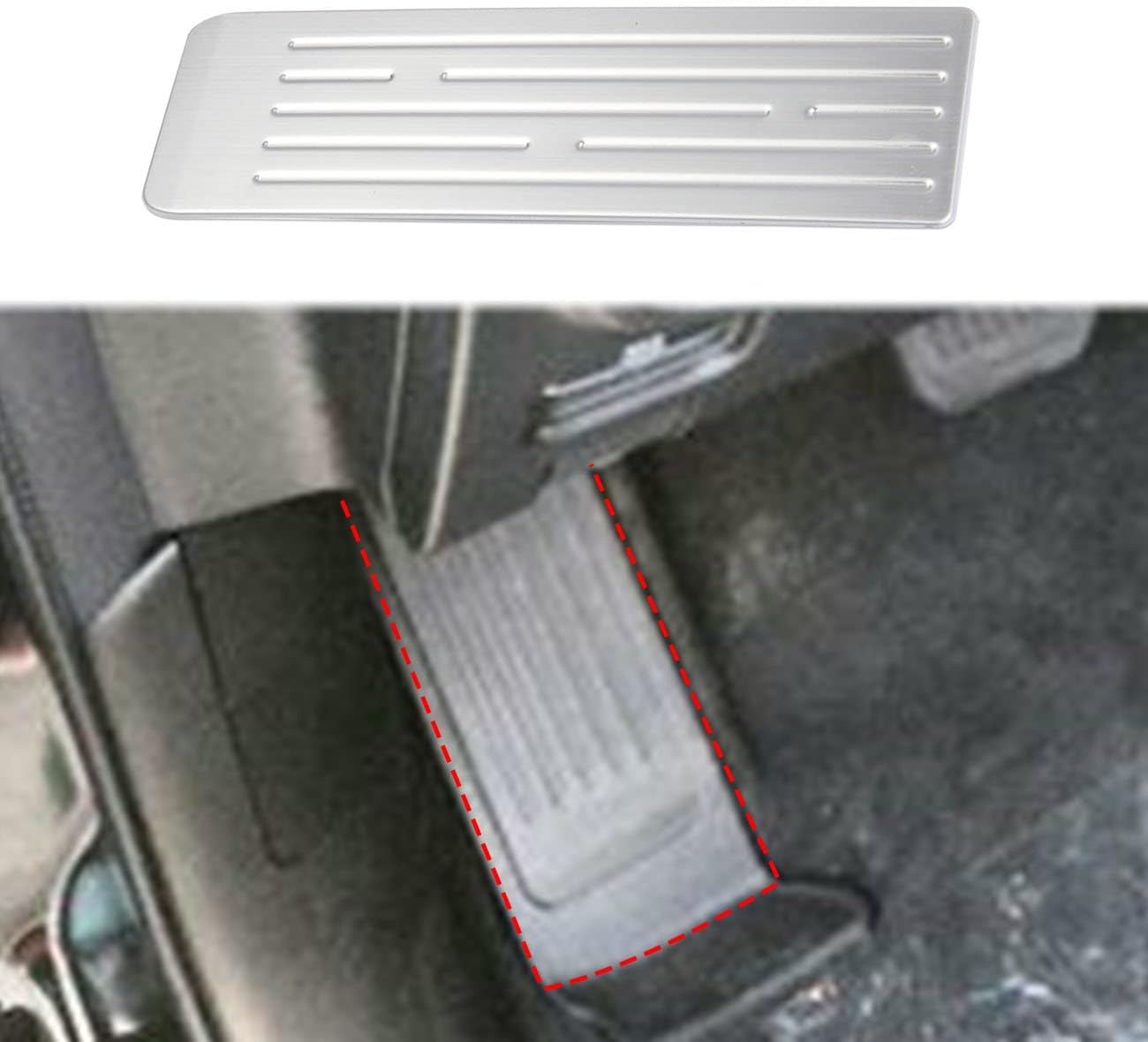 Stainless Steel Left Foot Rest Pedal For Jeep Grand Cherokee L 2021-2024 for Grand Cherokee 2022-2024