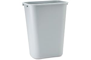 Rubbermaid Commercial 10-Gallon Step-on Trash Can with Lid for Home, Office, Under Desk