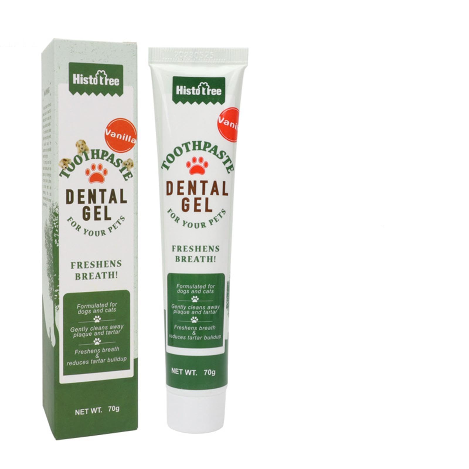 Qianly Pasta de Dientes para Perros Y Gatos, Cuidado Esencial, Vainilla