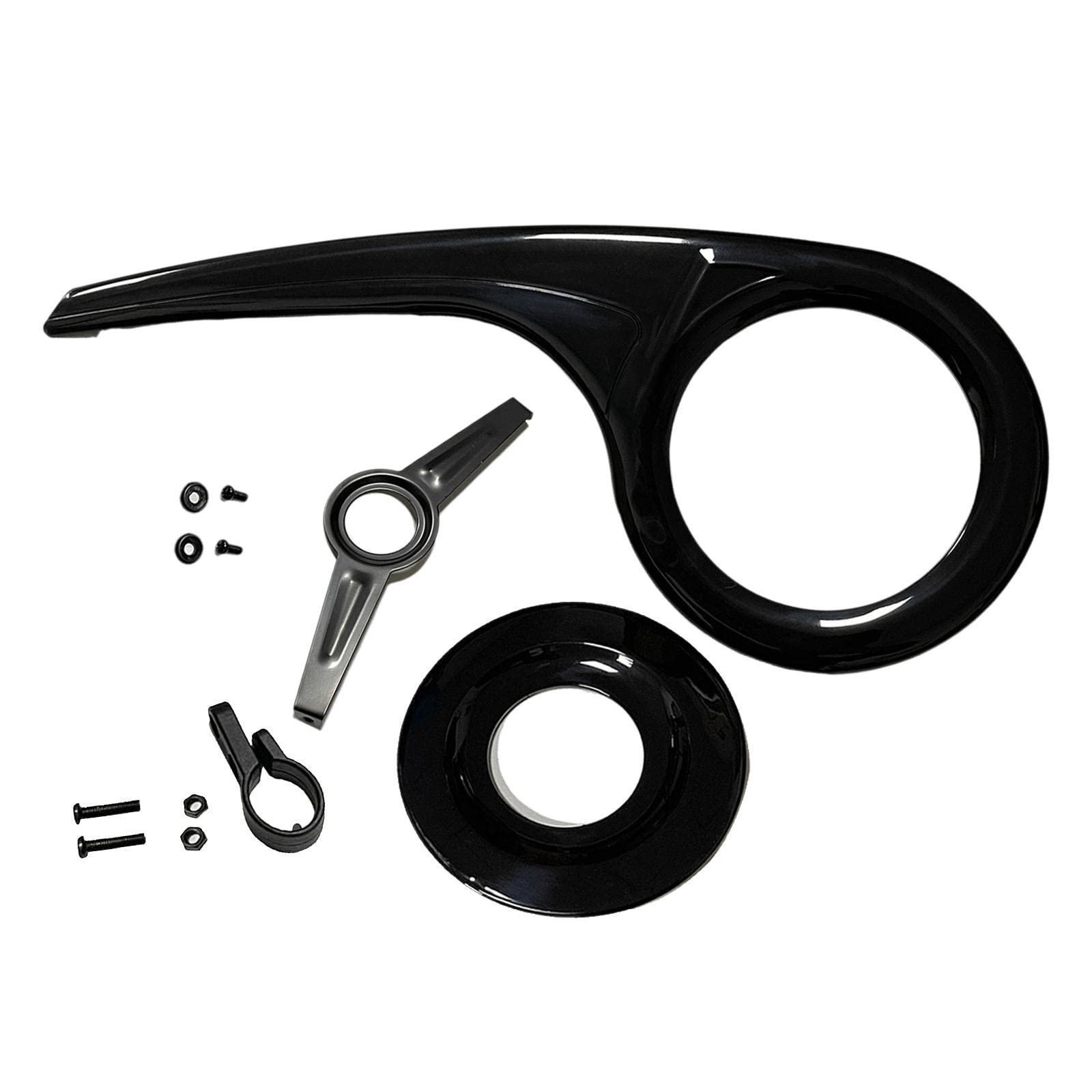 Tragbarer Fahrrad-Kettenschutz, Kurbel, langlebig, für Outdoor-Reitzubehör, schwarz, komplettes Set, 53 x 21 cm, 5 Stück