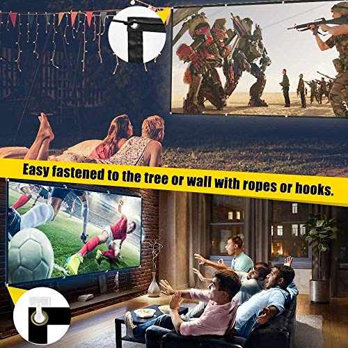 Image of MOIZ Projector Screen Upgraded inch 4:3 HD Portable Eyelet Screen Premium Indoor Outdoor Movie Screen Anti-Crease Projection #10 (6 ft. (W) x 4 ft. (H) - 84 inch Inch)