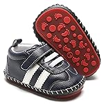 HsdsBebe Baby Boys Girls Pu Leather Hard Bottom Walking Sneakers Toddler Rubber Sole First Walkers Infant Cartoon…