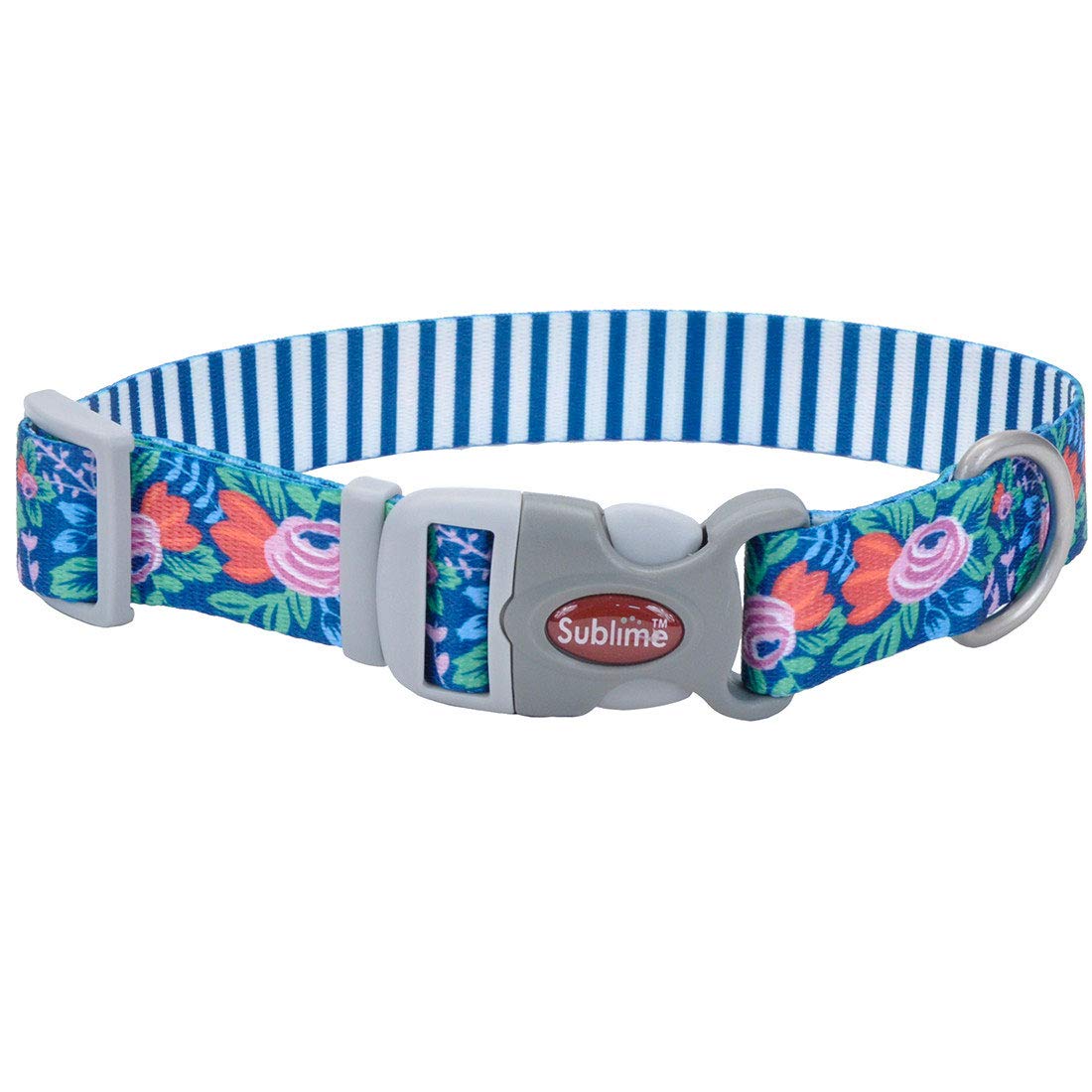 ( similar) Coastal Pet - Sublime - Adjustable Dog Collar - Flower Teal Stripe - 1" x 12"-18" 