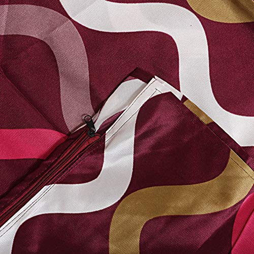 Image of Kuber Industries Zig Zag Print Dustproof Cotton Front Load Fully Automatic Washing Machine Cover, Pink-KUBMART10167