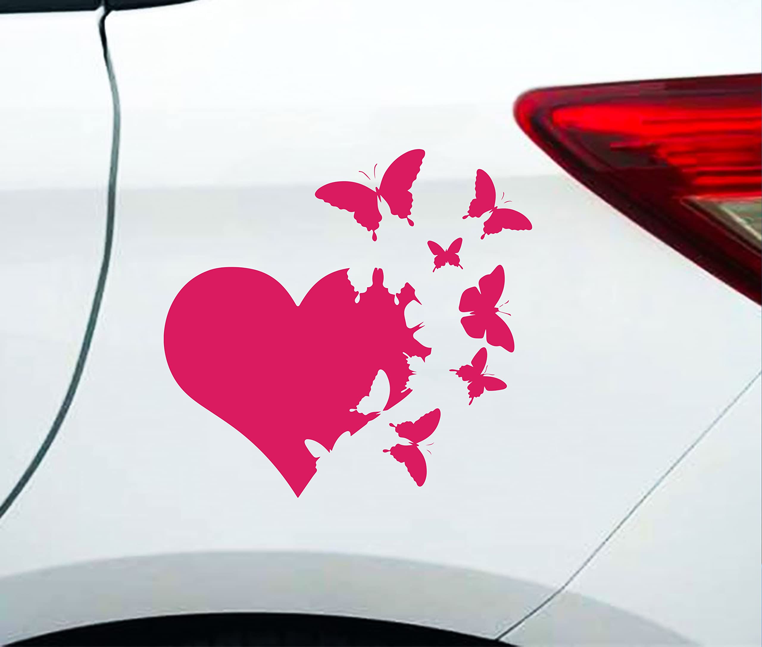 ♡♡ Amazon.com - WSQ Cute Heart with Butterflies vinyl Decal