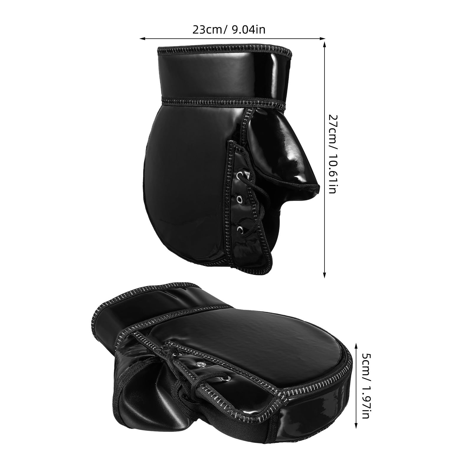 Guanti da Moto Invernali Impermeabili 1 Paio, Nero, Polsini Elastici | Guida in Inverno e Freddo, Strisce Riflettenti, Fibra Sintetica e Pu, Accessorio per Manubrio