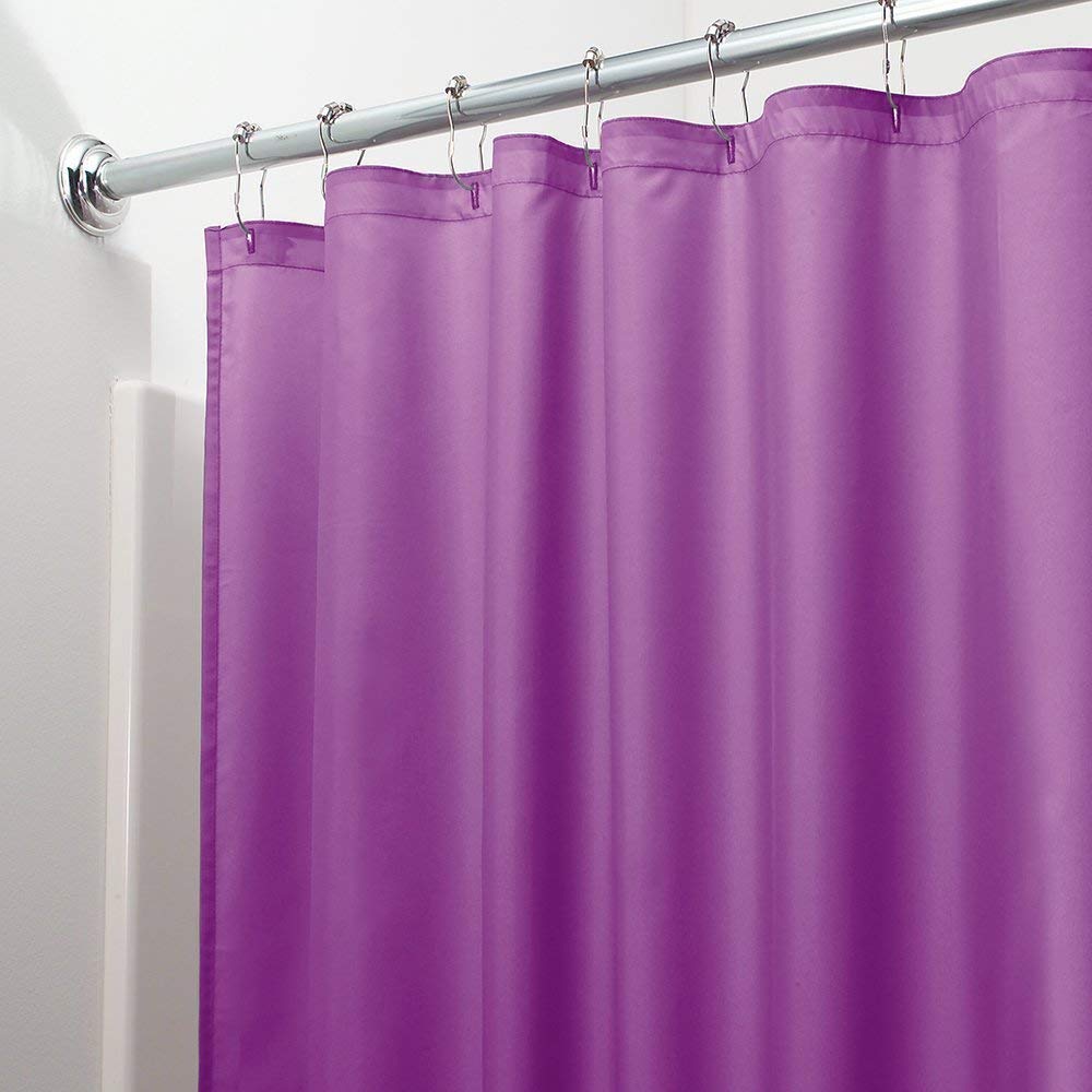 Elaine Karen Vinyl Shower Curtain Liner with Rustproof Metal Grommets for Bathroom Showers and Bath Tubs – Mildew Resistant and Waterproof Shower Liner – Purple, 70 x 72