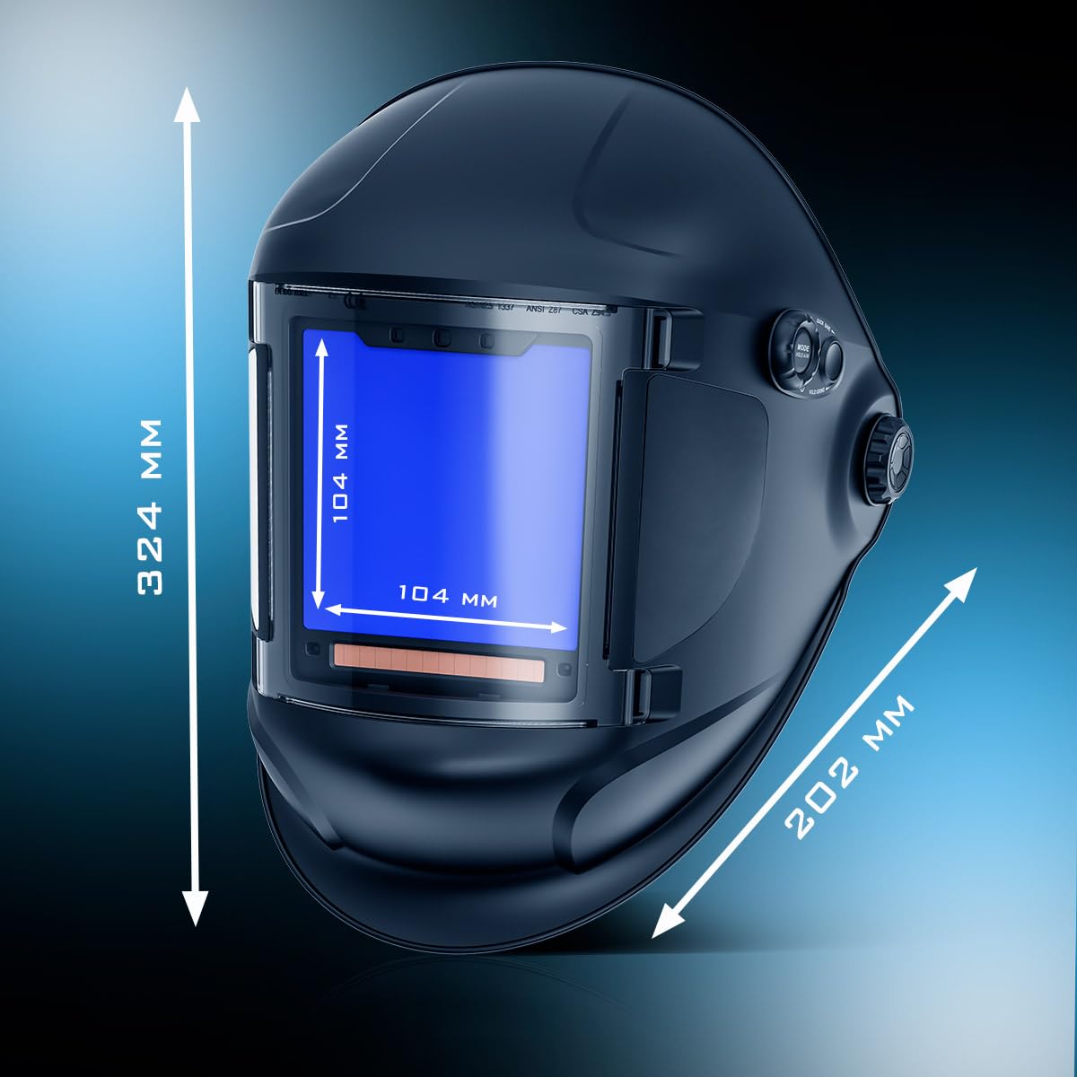 STAHLWERK Automatik-Schweißhelm 3-in-1 Titan – Schweißerhelm mit True-Colour, autom. Abdunkelung DIN 4-14, Jobspeicher, optische Klasse 1/1/1/1, Sichtfeld 104 x 104 mm, Schweißschild, Schweißmaske