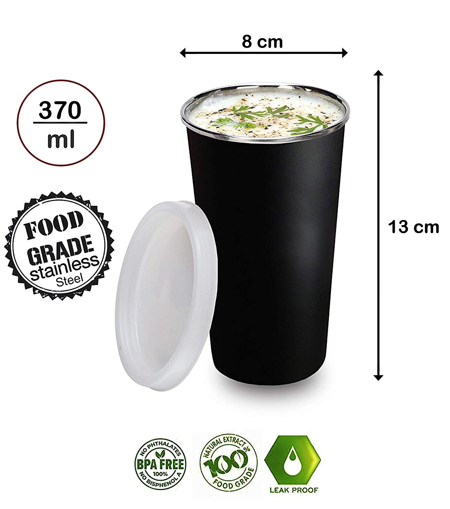 NOBILEA Stainless Steel Sipper for Kids with Straw Glass for Kids Milk Tumbler with Straw and Lid Sippy Cup with Gum Protection for Kids Straw and 1 Cleaning Brush (300 ml, 1-4 Years) (Black) 3