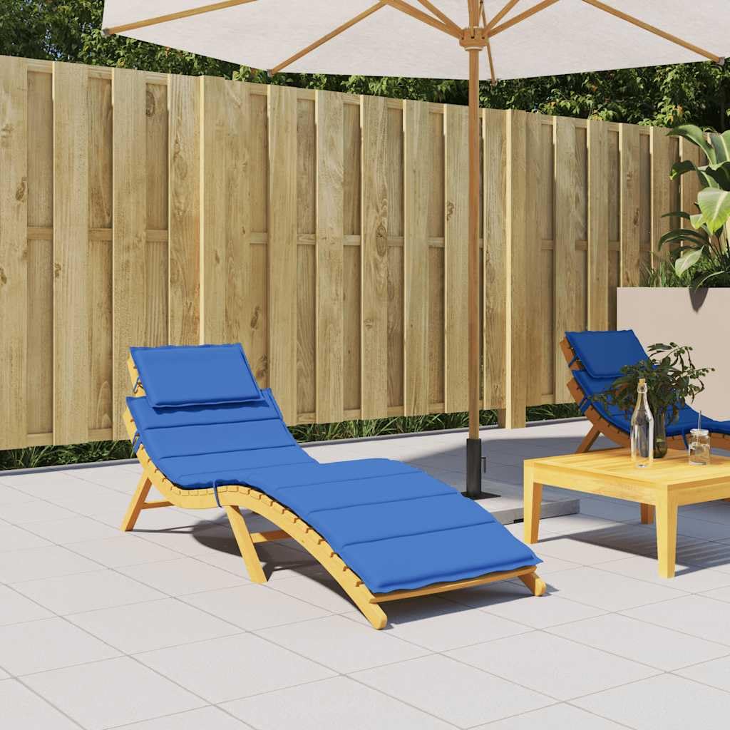 vidaXL Cojín para Tumbona, Almohada con Respaldo, Acolchado para Asiento Silla Sofá, Cojín para Jardín Patio, Tela Azul Klein 186x58x4 cm