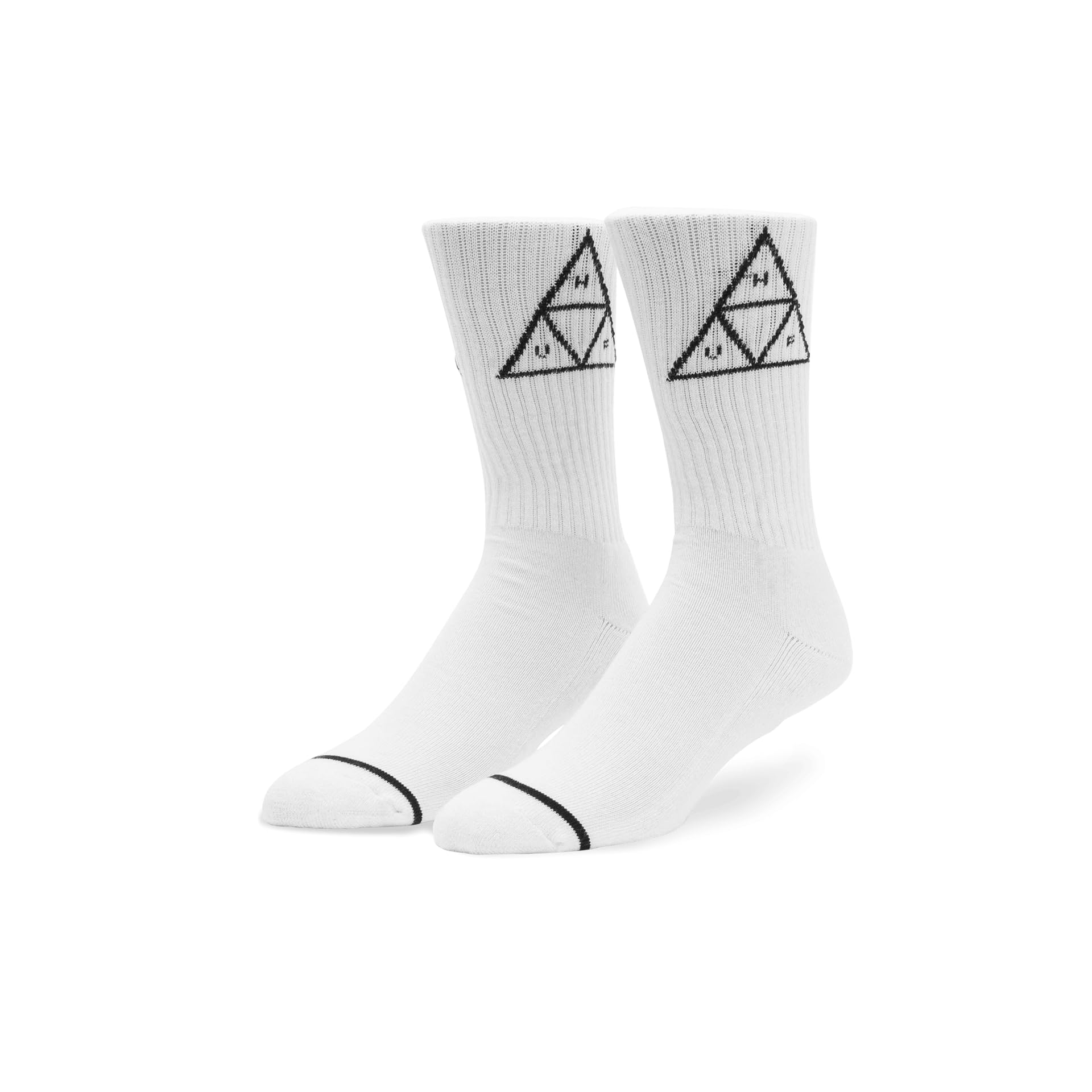 HUF Set Men's Crew Sock with Triple Triangle Logo - Cotton/Poly Blend