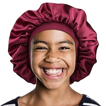 Alnorm Extra Large Hair Bonnet Cap Girls Soft Beanie for Sleeping