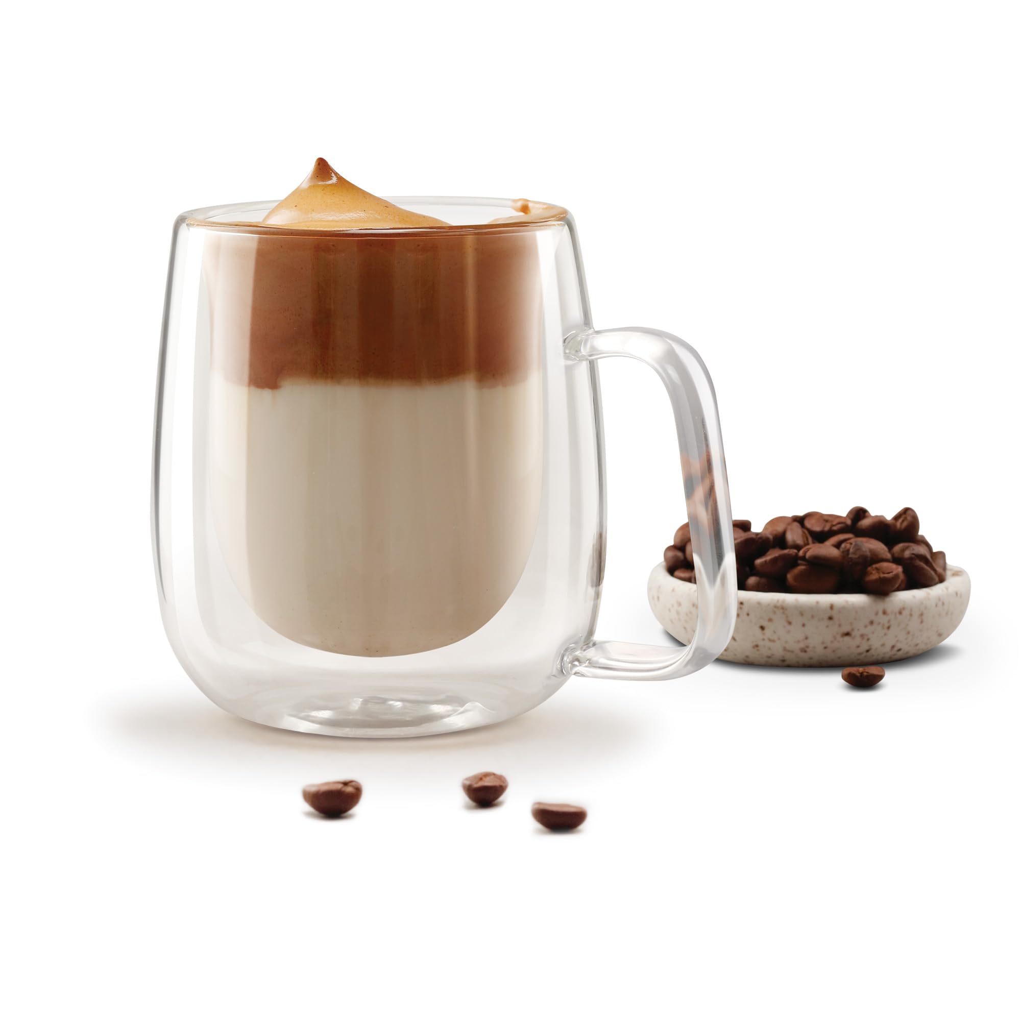 Treo By Milton Double wall Tea/Coffee Glass Mug, 260 ml| Expresso Mug | Microwave safe | Hot & Cold | Hot Chocolate (B0CC5D266T) Amazon Price History, Amazon Price Tracker