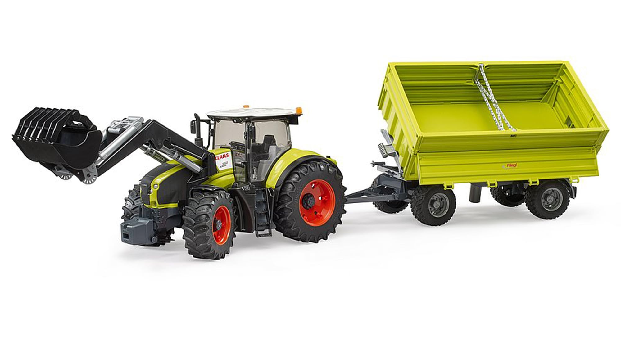 Siva Toys B102203 Fliegl 3-Seitenkipper mit Aufsteckbordwand Bruder Siva '' przyczepa boczna, różne kolory
