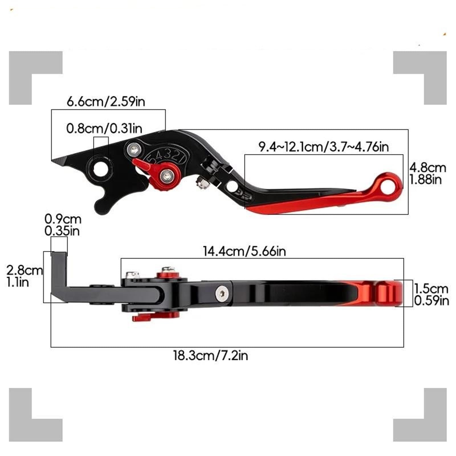 Bremsgriff Set Brems- Und Kupplungshebel Für Yamaha MT-07 (2013–2023), CNC-gefräst, Ausziehbar Klappbar Motorrad Bremse Kupplungshebel(Farbe 1)