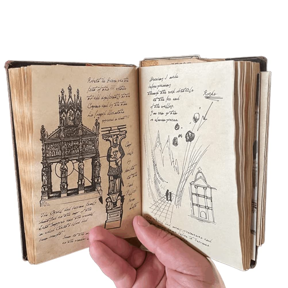 NAHEY Indiana Jones Holy Grail Diary Prop Classic Movie Diary Prop 235 Pages Vintage Journal Book Creative Gift