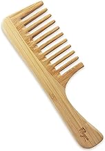 Wooden Wide Tooth Comb - Curly, Thick or Wet Hair Comb - Antistatic Detangling Comb Natural and Delicate for Women and Men