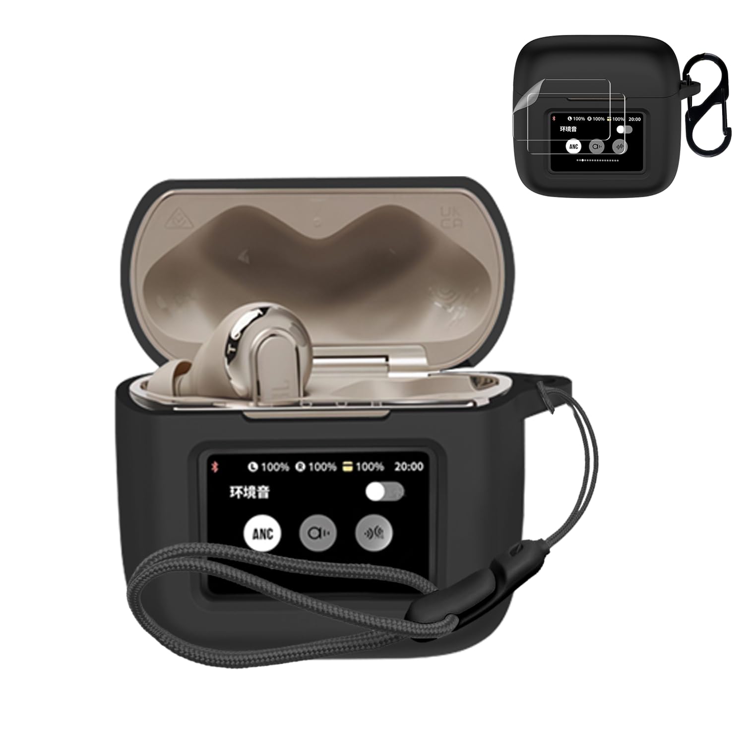 Amazon | For JBL TOUR PRO 3 用 ケース カバー + 2枚フィルム 
