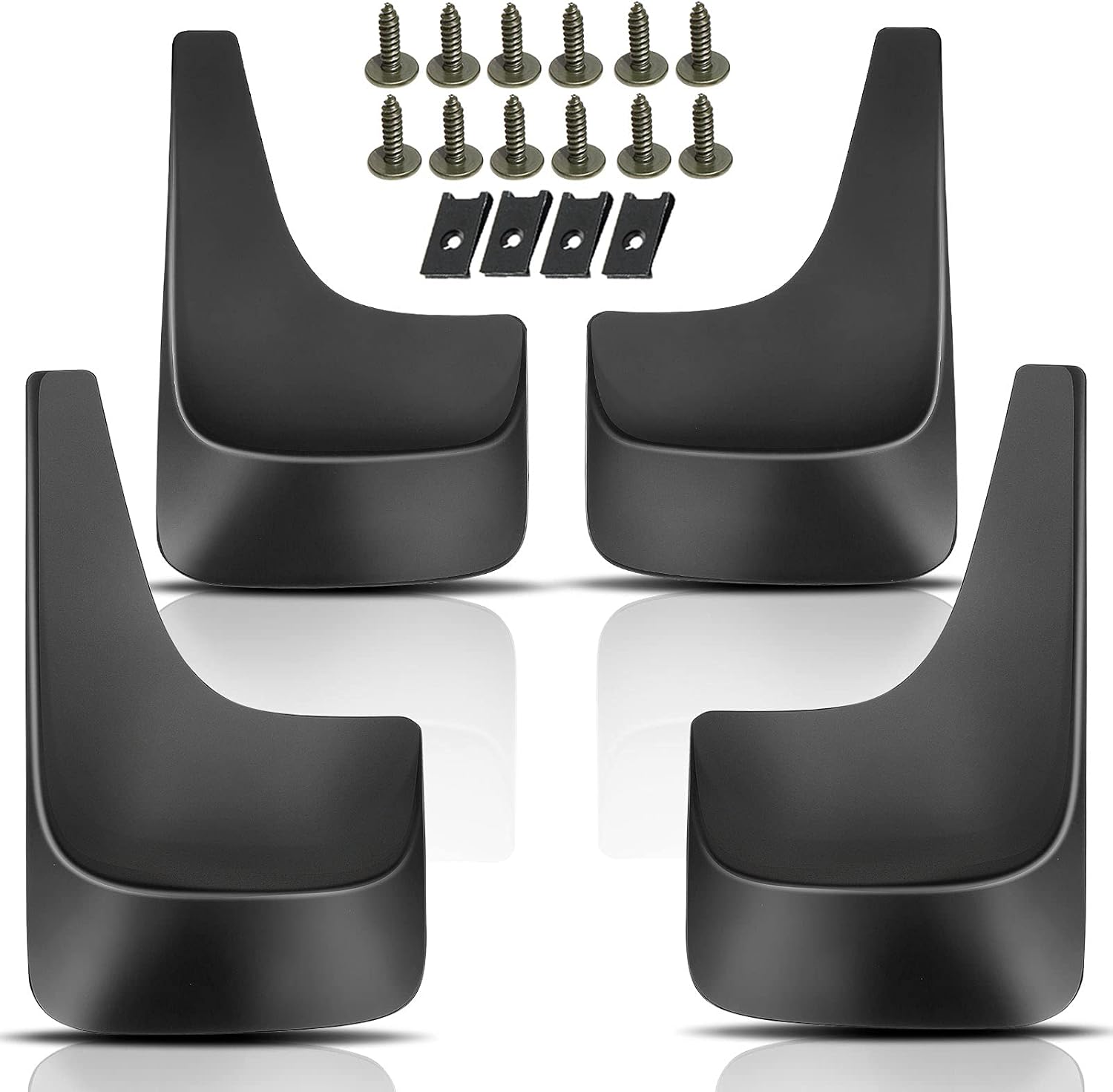 YHTAUTO Mud Flaps Splash Guards Compatible with Chevrolet Silverado Tahoe Suburban 2001-2014, Avalanche 2002-2006, Without Fender Flares, Mudguards Mudflaps Accessories for Cars, Front & Rear 4Pcs