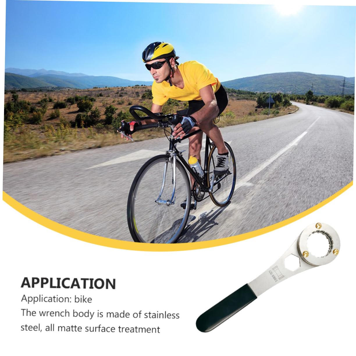 KICHOUSE Central Axis Installation Wrench Multi Functional Hollowed Repair Tool for Axles Durable Stainless Steel Bike Repair Tool for Road Bikes