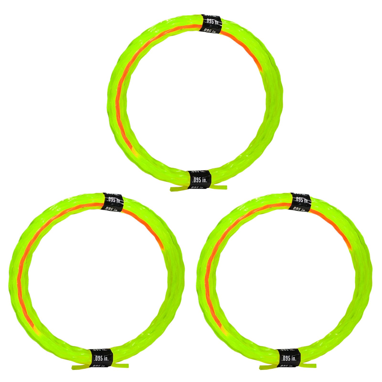Weed Eater String, 3 pcs Weed Wacker String Line 14 Ft - .095 Trimmer Line for Medium&amp; Heavy Grass&amp;Weeds (Green+ Orange)