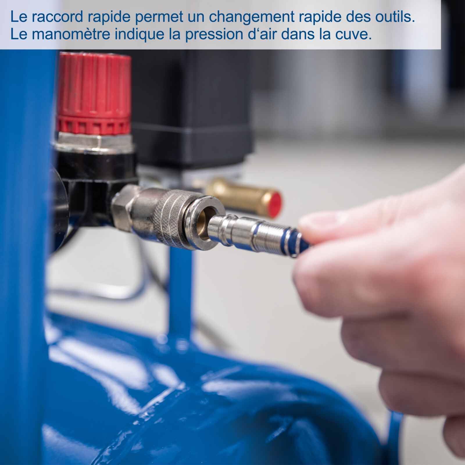 Scheppach Compresseur d’air HC26Si | Compresseur à air ultra silencieux | Cuve 24 L | 8 bars | 230 V | Capacité d’aspiration 162 L/min | Sans huile & Peu d'entretien