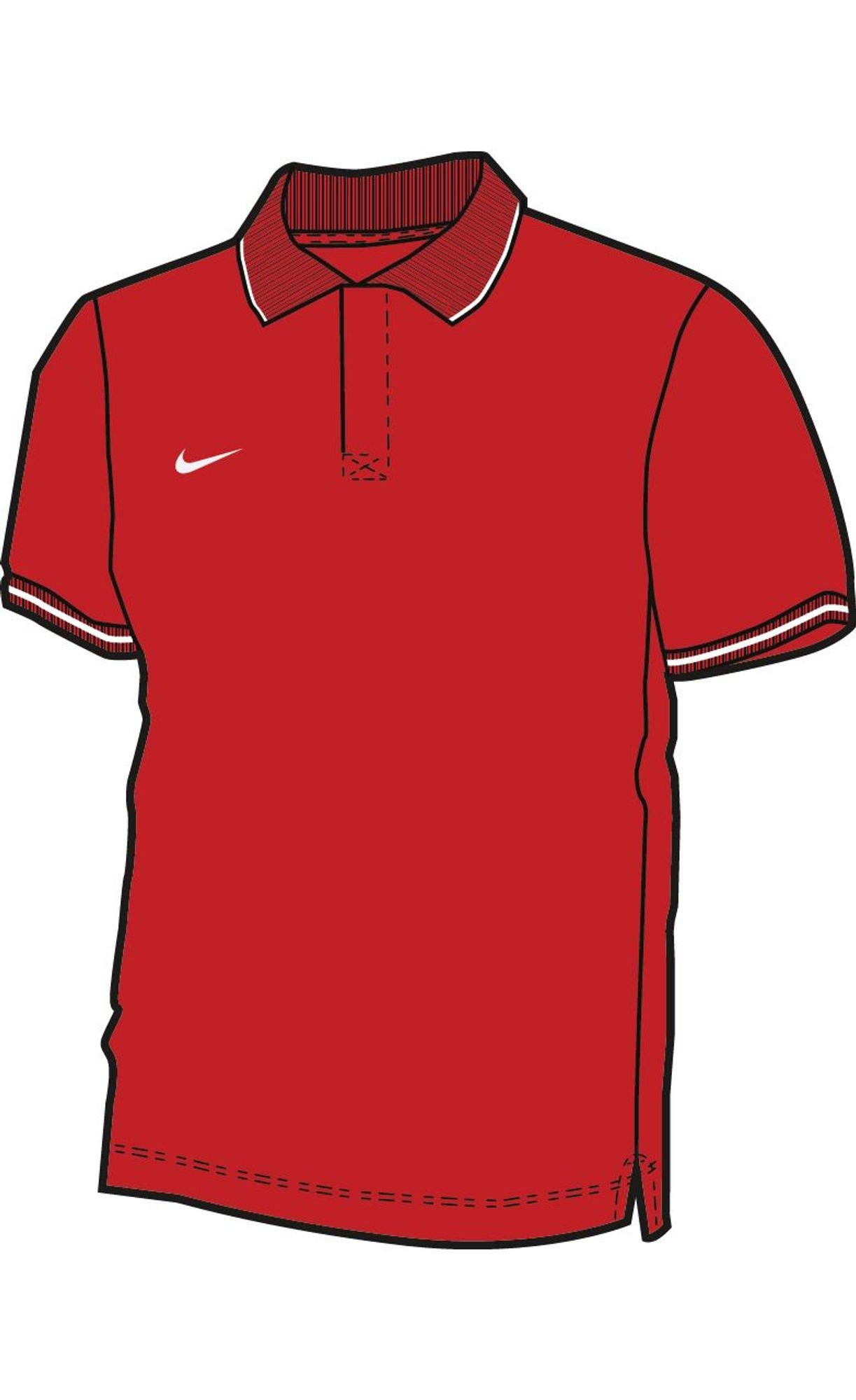 NIKE Kids Team Club 19 Polo Poloshirt - University Red/White, Large