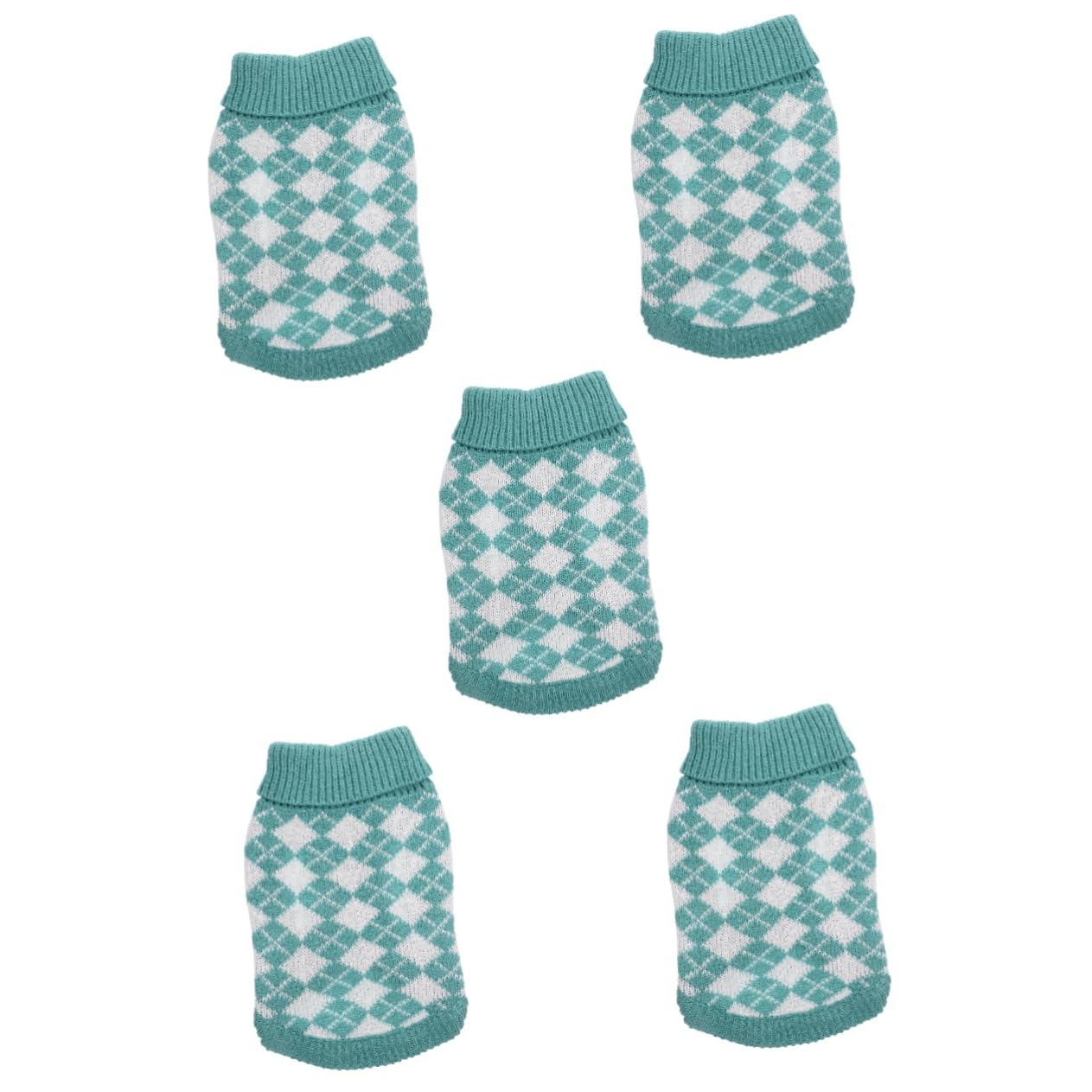 ABOOFAN 5stücke Adorable Hundepullover Aus Warmem Material Für Haustiere Kuscheliger Rollkragen Sweater Für Herbst Und Winter Geeignet Für Kleine Bis Große Hunde Und Katzen