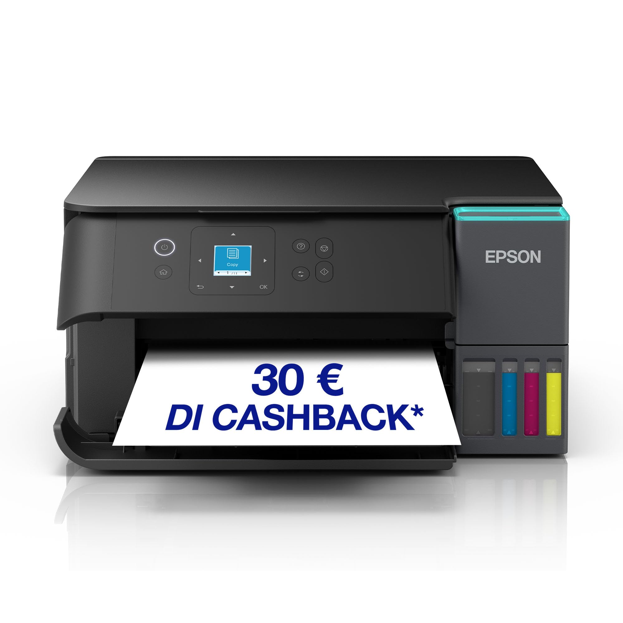 Epson EcoTank ET-2955 Stampante con Serbatoi D’inchiostro | Stampa a Casa Alti Volumi | Wi-Fi | A4 | Stampa, Copia, Scansione | Display LCD 3.7 cm | Stampa Fronte/Retro | 3 Anni D'Inchiostro Inclusi