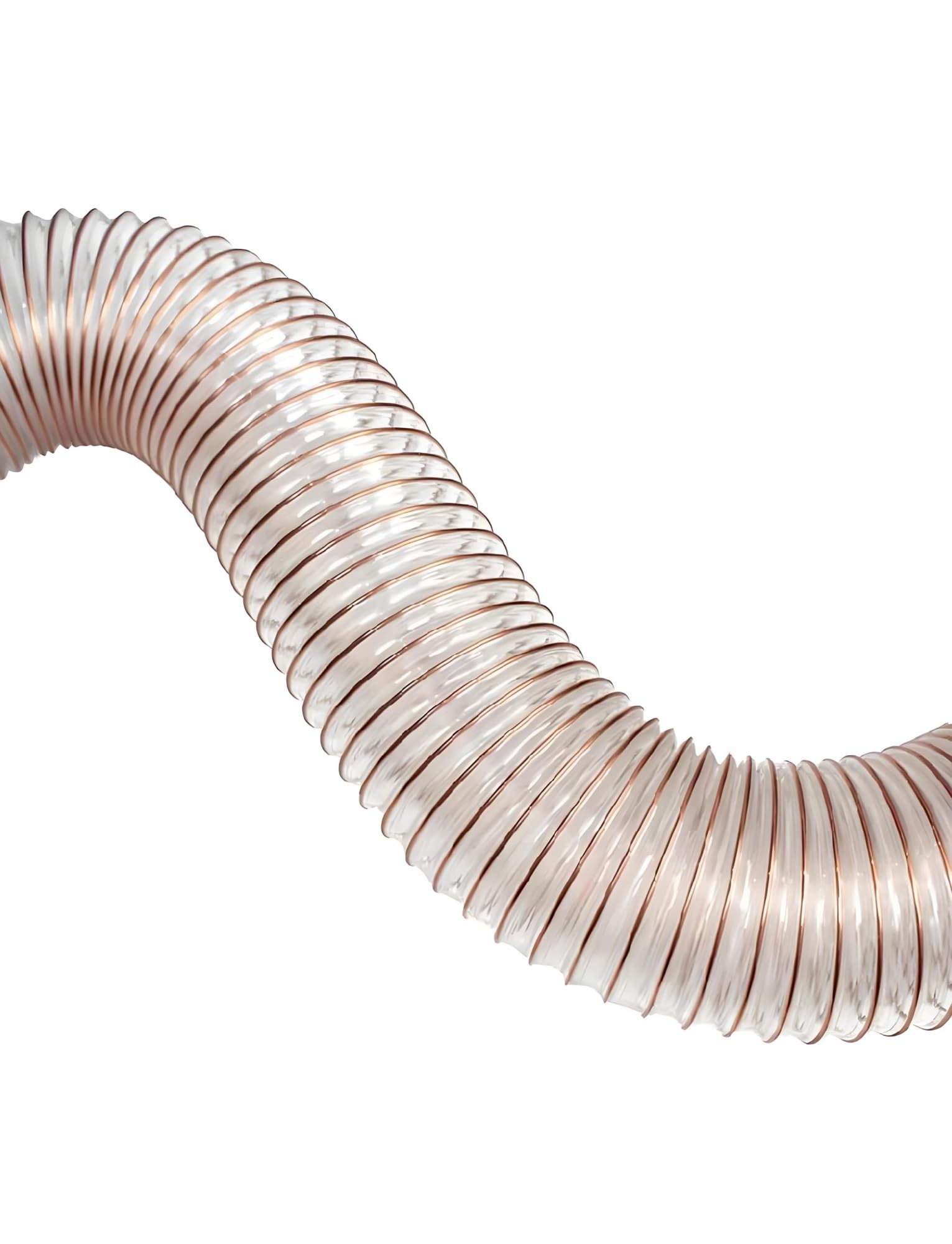 Manguera de conducto, tubo flexible transparente para extracción de polvo y control de humos, resistente a pinchazos, ideal para talleres y uso industrial