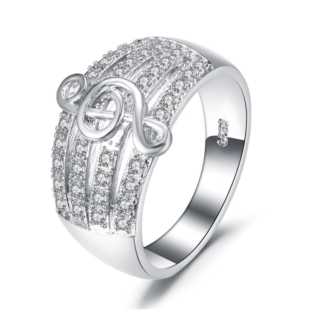 1 Anello da Dito per Donna alla, Creativo, in Argento, Misura 9, Accessorio Unico per Gioielli per Amanti della Musica