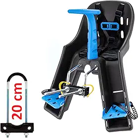 Cadeirinha Dianteira Baby Bike Kalf (Grafite/Azul)