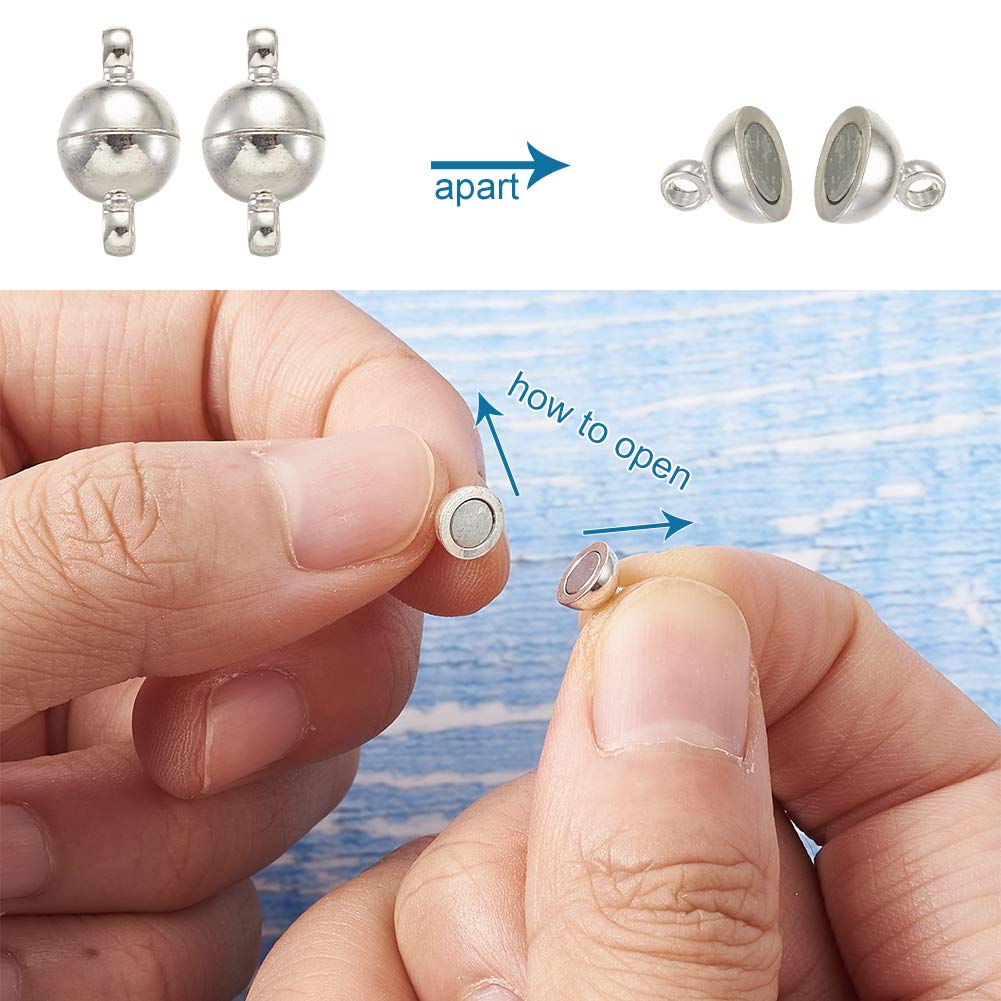 Set 5 Chiusure Magnetiche Per Gioielli Fai Da Te, Dorate, 11x6 Mm - Per Bracciali E Collane - 5