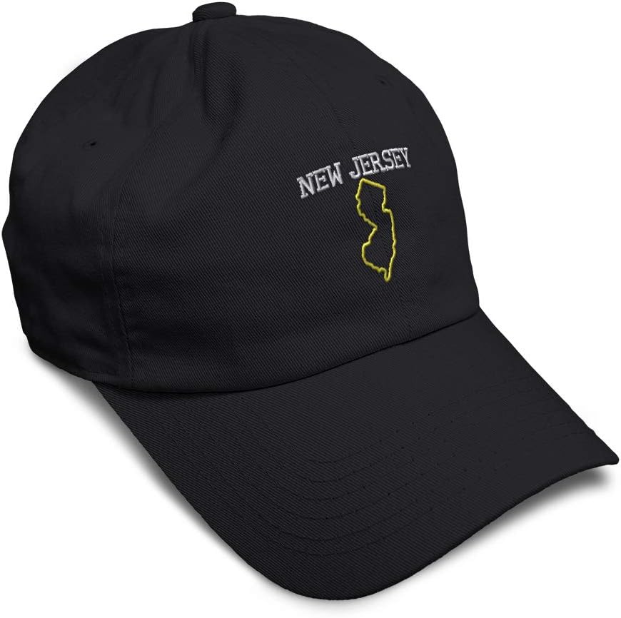 Speedy Pros Soft Baseball Hat Embroidered Dad New Jersey Map Nj Nje. Jerseyan Men & Ladies Cap Cotton