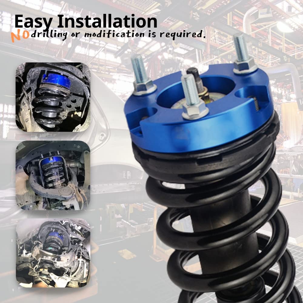 JINGLING Kits de suspensión de aluminio Avant de 2 "para JAC T8 para JAC Frison T8 para KMC T8 Raise Adapter Strut Spring 2pcs (Avant)