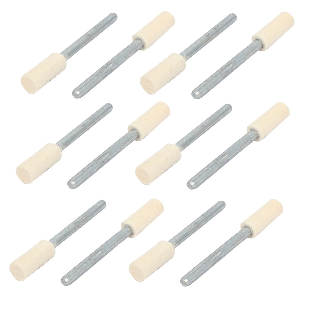 Aexit 3mm Dia Abrasives Drill Hole 5mm Cylinder Head Felt Mounted Point Grinding Polishing Tool 12pcs Model:93as59qo449